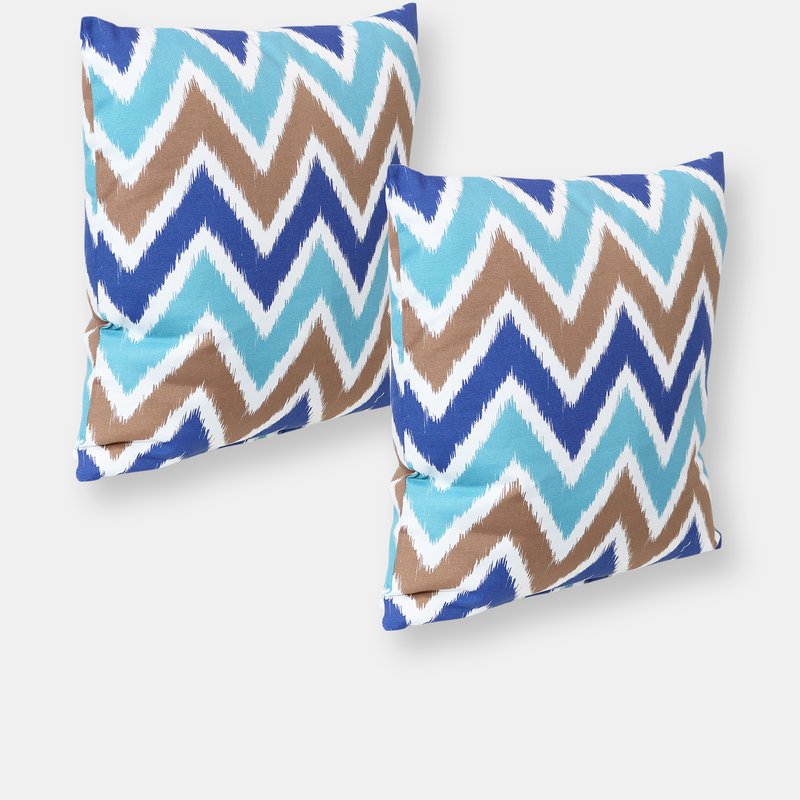 Sunnydaze Decor 2 Outdoor Decorative Throw Pillows In Blue