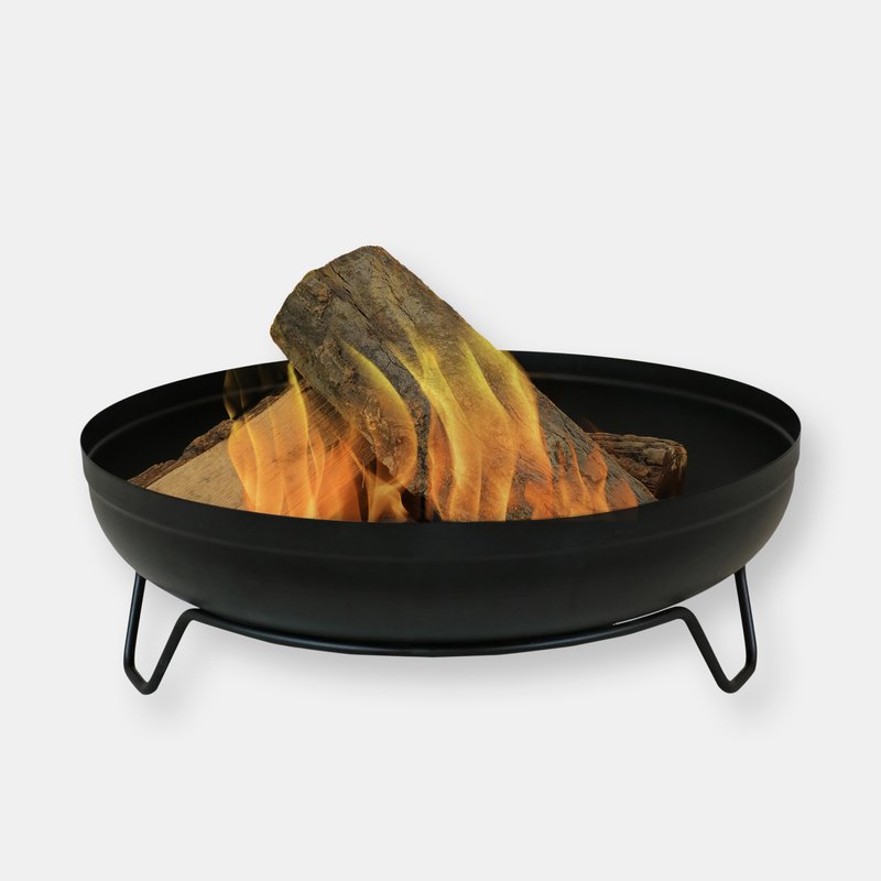 Sunnydaze Decor 23" Fire Pit Steel With Black Finish Wood-burning Fire Bowl With Stand