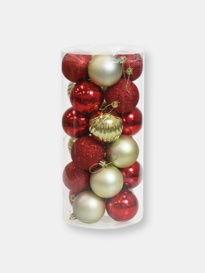 Sunnydaze Decor 24 Pack Christmas Ornament Hanging Shatterproof Decor Holiday product