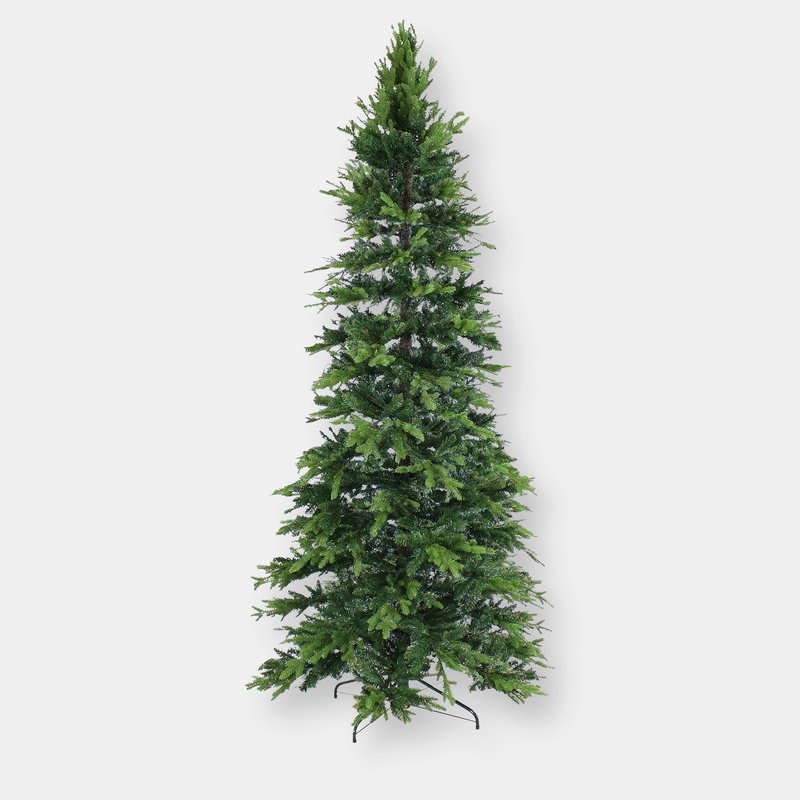 Sunnydaze Decor 6ft Artificial Christmas Tree Hinged Branches Holiday Pencil Slim Profile Unlit In Green