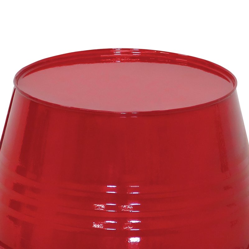 Sunnydaze Decor Galvanized Steel Bucket Wood Handle Planter Storage Container (set Of 10) In Red