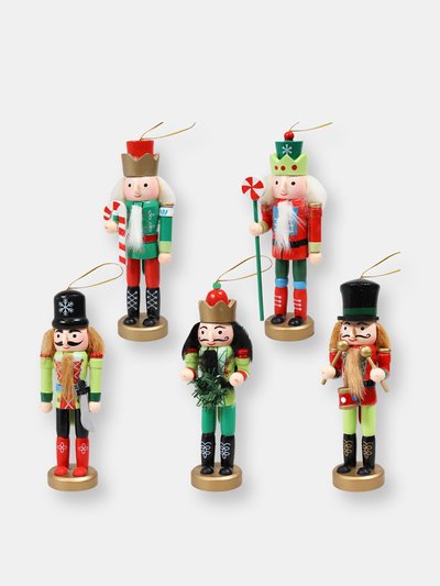 Sunnydaze Decor Nutcracker 5-Piece Christmas Hanging Ornament Set product