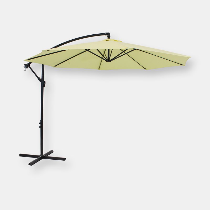 Sunnydaze Decor Offset Cantilever Patio Umbrella 9.5' In Yellow