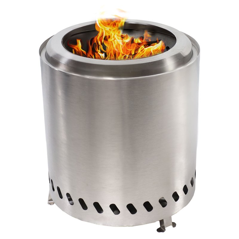 Sunnydaze Decor Stainless Steel Tabletop Smokeless Fire Pit In Grey