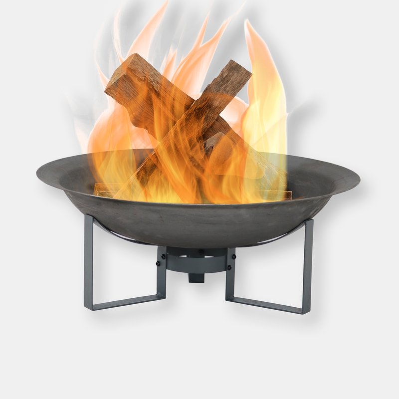 Sunnydaze Decor Sunnydaze 23 In Modern Cast Iron Fire Pit Bowl With Stand In Gold