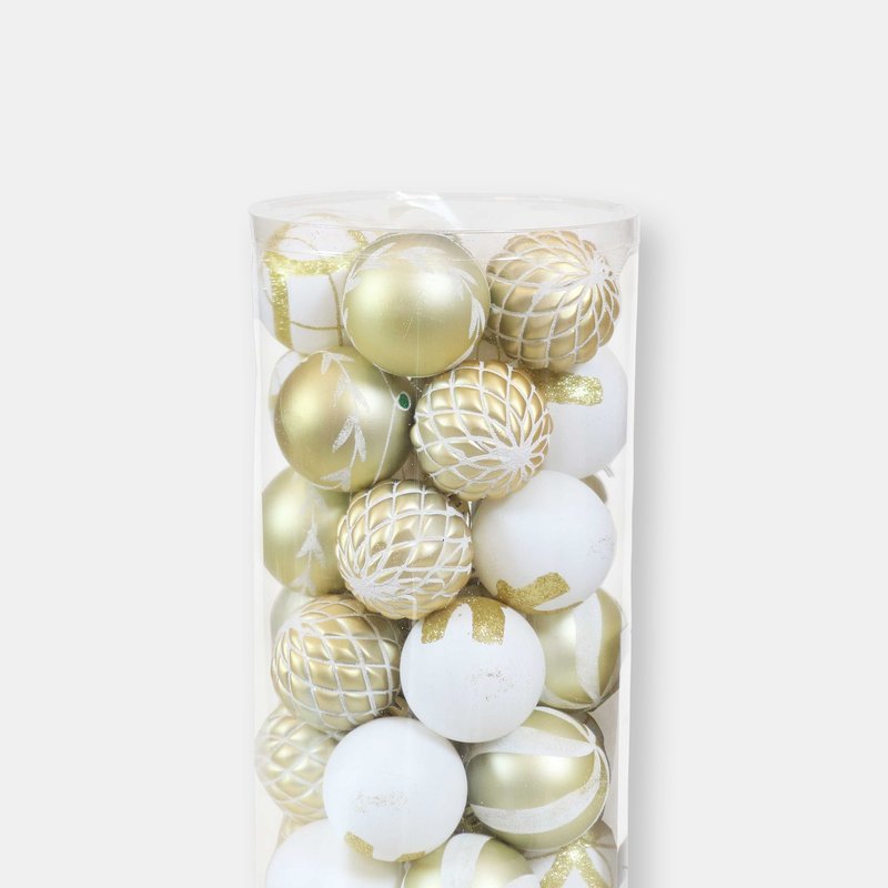 Sunnydaze Decor Sunnydaze 30-piece Shatterproof Plastic Ornaments In Gold