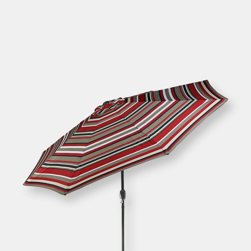 Sunnydaze Decor Sunnydaze 9' Aluminum Outdoor Patio Umbrella W/push Button Tilt In Red