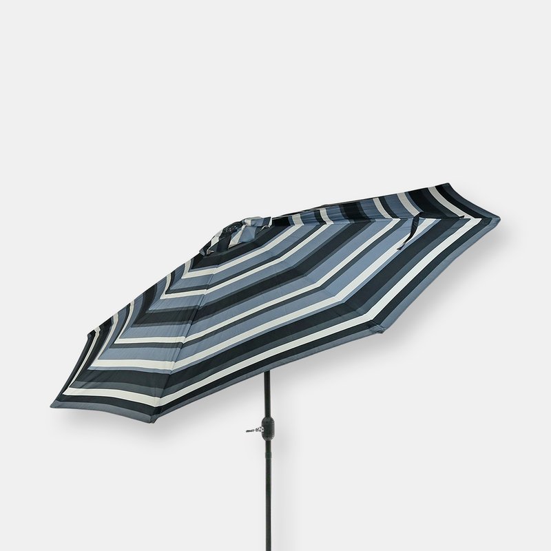 Sunnydaze Decor Sunnydaze 9' Aluminum Outdoor Patio Umbrella W/push Button Tilt In Black
