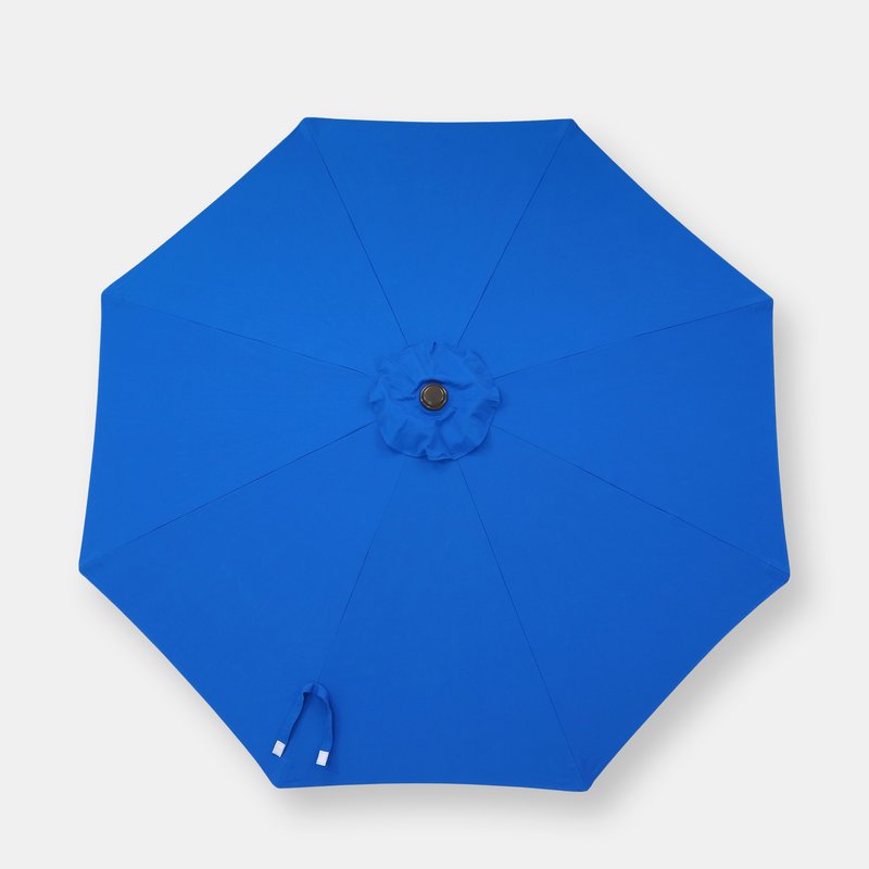 Shop Sunnydaze Decor Sunnydaze 9' Outdoor Aluminum Sunbrella Patio Umbrella -auto Tilt & Crank In Blue