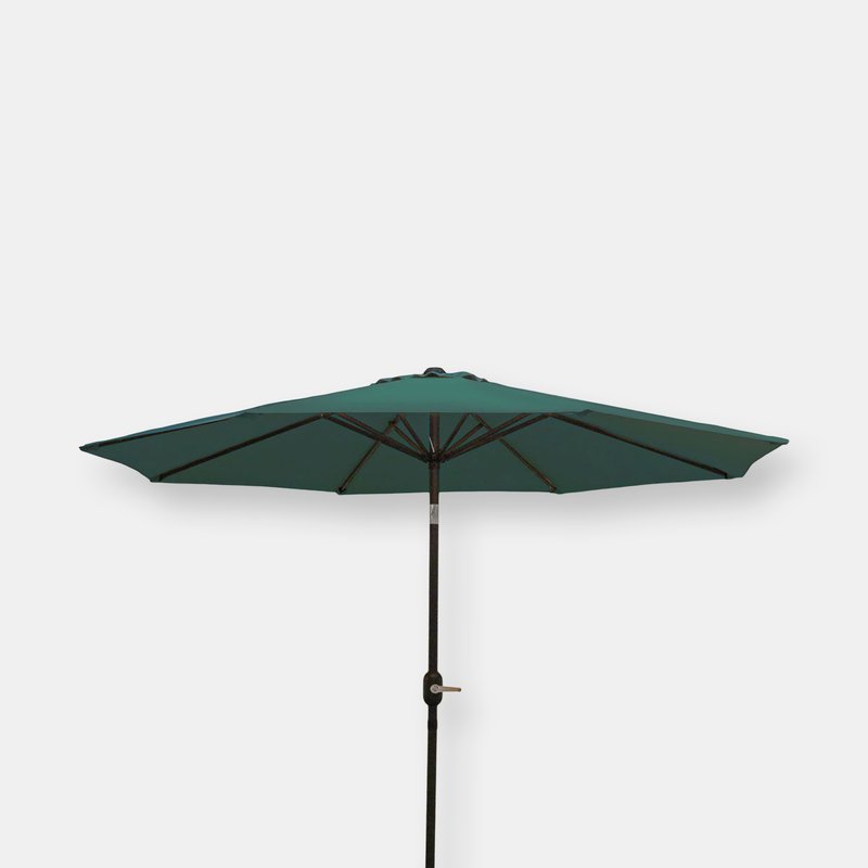Sunnydaze Decor Sunnydaze Aluminum Patio Deck Market Umbrella With Tilt And Crank In Green