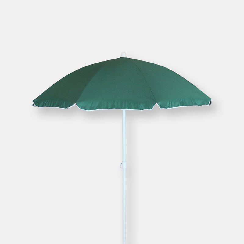 Sunnydaze Decor Sunnydaze Beach Umbrella W/ Tilt Function & Shaded Comfort In Green