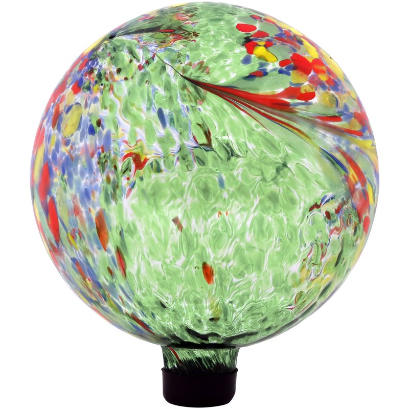 Sunnydaze Decor Sunnydaze Green Artistic Glass Gazing Ball Globe