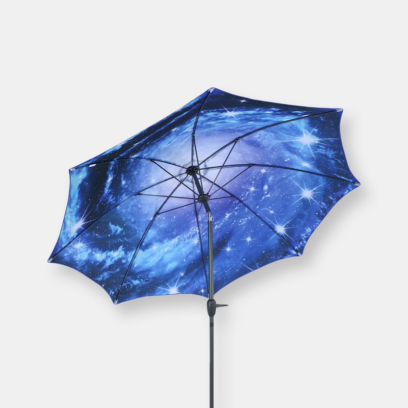 Sunnydaze Decor Sunnydaze Patio Market Umbrella Blue Starry Galaxy Design