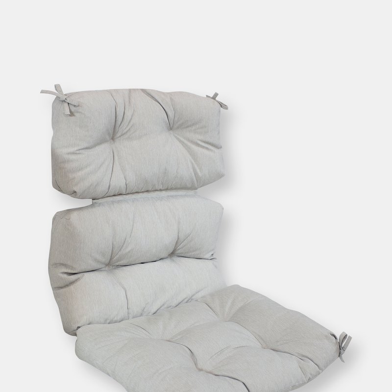 Sunnydaze Decor Sunnydaze Tufted Indoor/outdoor Tufted High Back Chair Cushion In Grey