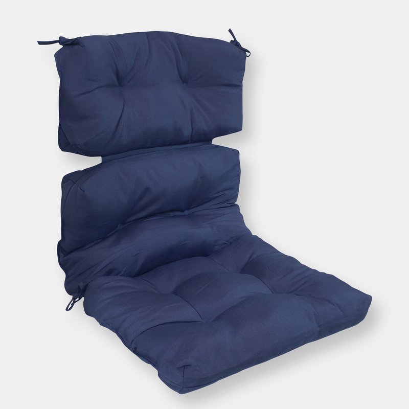 Sunnydaze Decor Sunnydaze Tufted Indoor/outdoor Tufted High Back Chair Cushion In Blue