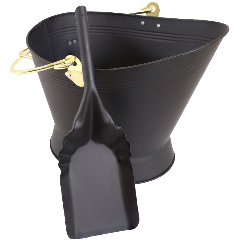 Sunnydaze Decor Sunnydaze Vintage-style Fireplace Ash Bucket With Shovel Scoop In Black