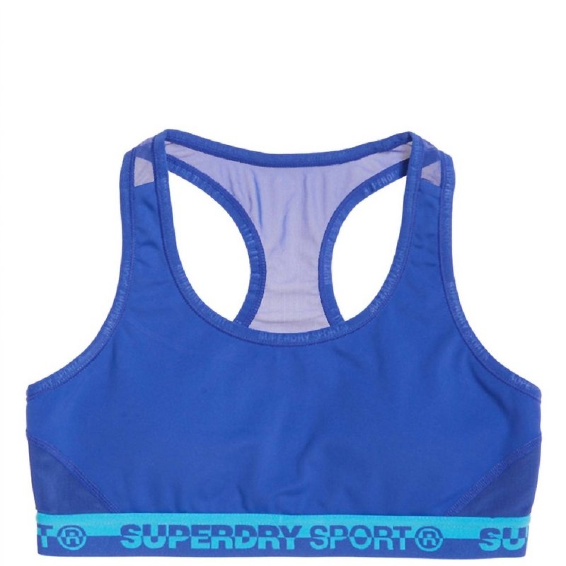 Shop Superdry Core Layer Sports Bra In Blue
