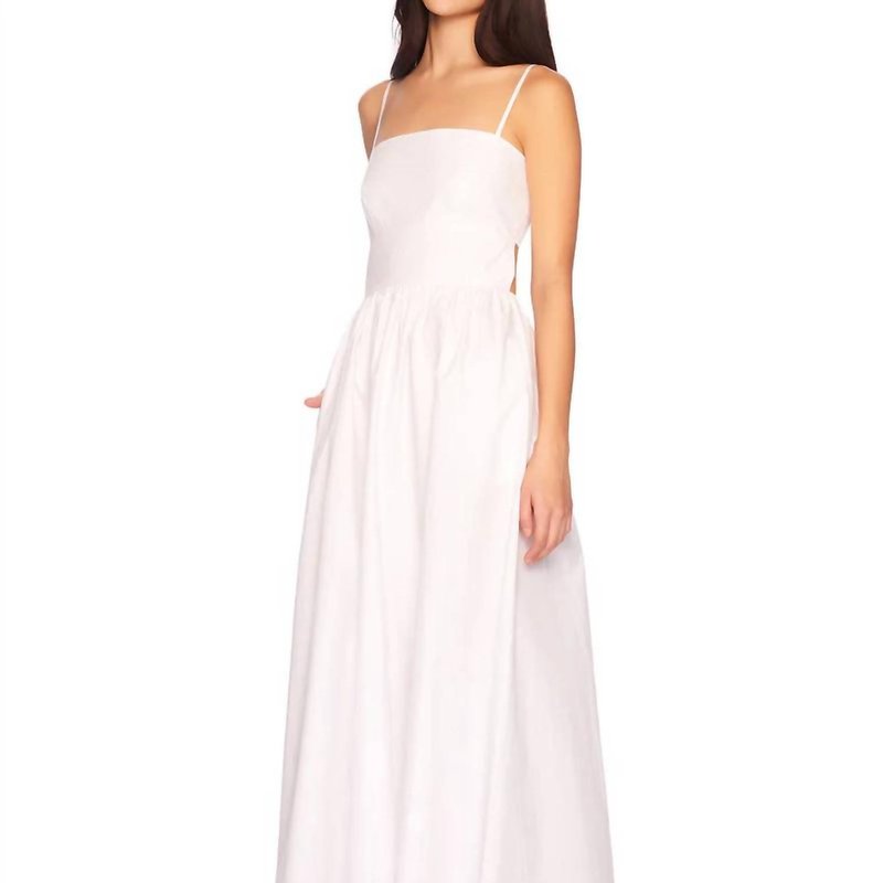 Shop Susana Monaco Poplin Open Back Dress In White
