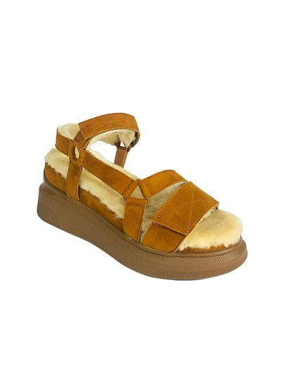 Suzanne Rae Shearling Velcro Sandal product