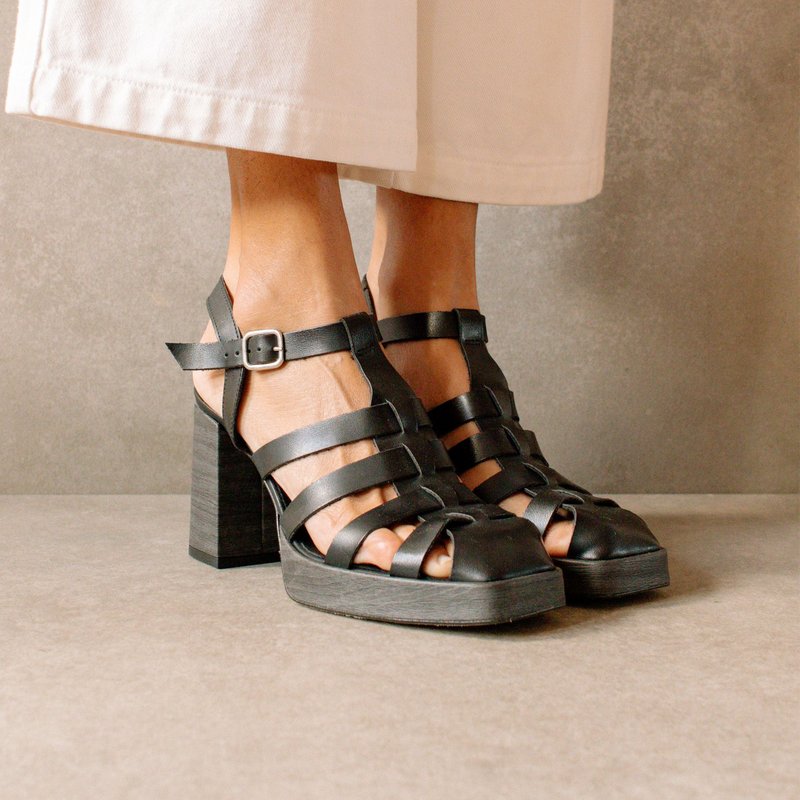Shop Svegan Rollers Black Sandals