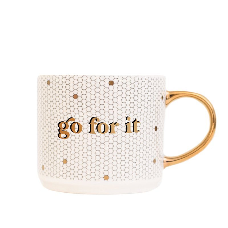 Sweet Water Decor Go For It Tile Coffee Mug In White