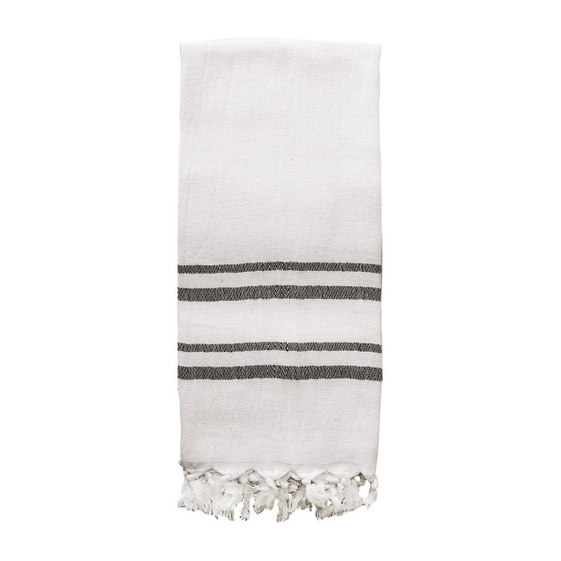 Sweet Water Decor Haley Turkish Cotton + Bamboo Hand Towel In White