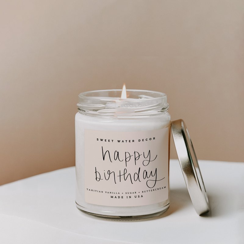 Shop Sweet Water Decor Happy Birthday Soy Candle