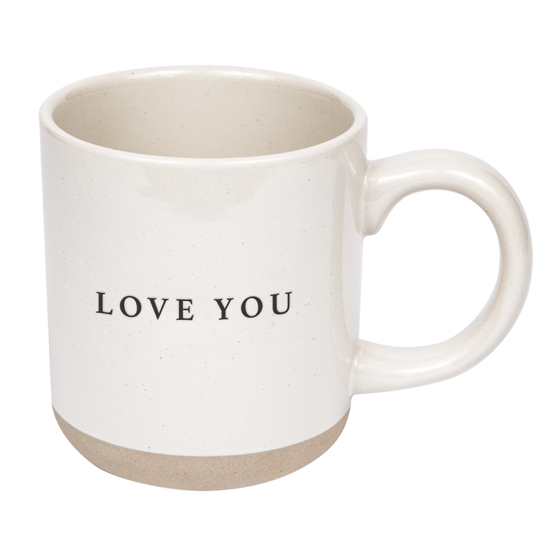 Sweet Water Decor Love You Stoneware Coffee Mug In Brown