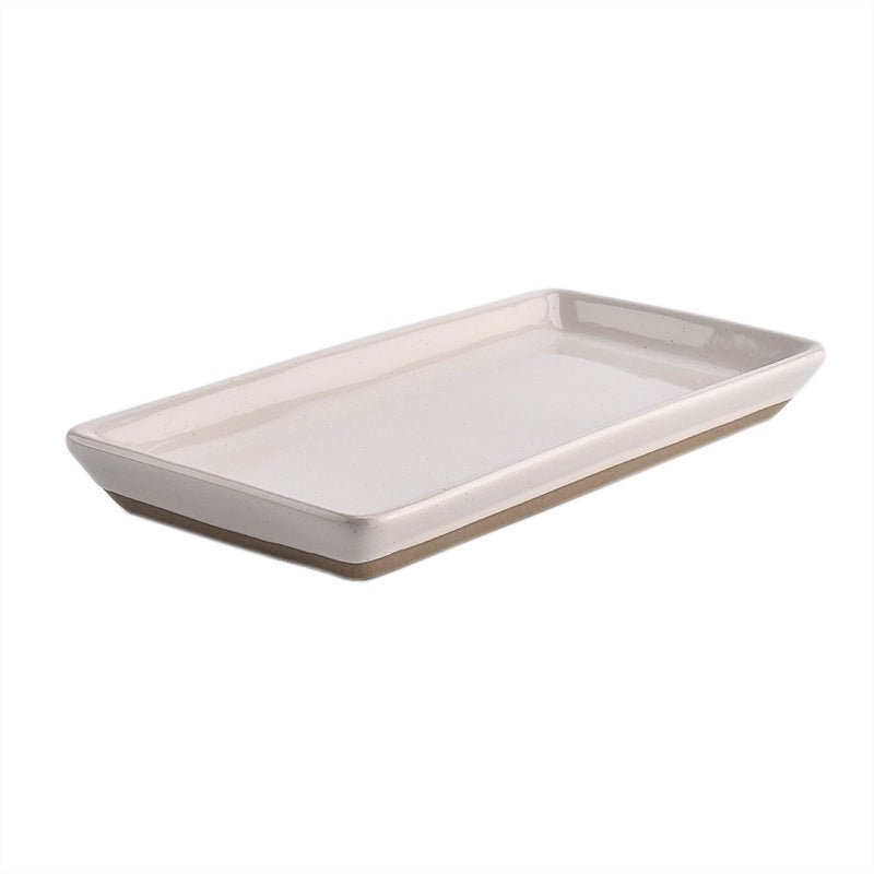 Sweet Water Decor Stoneware Tray In White