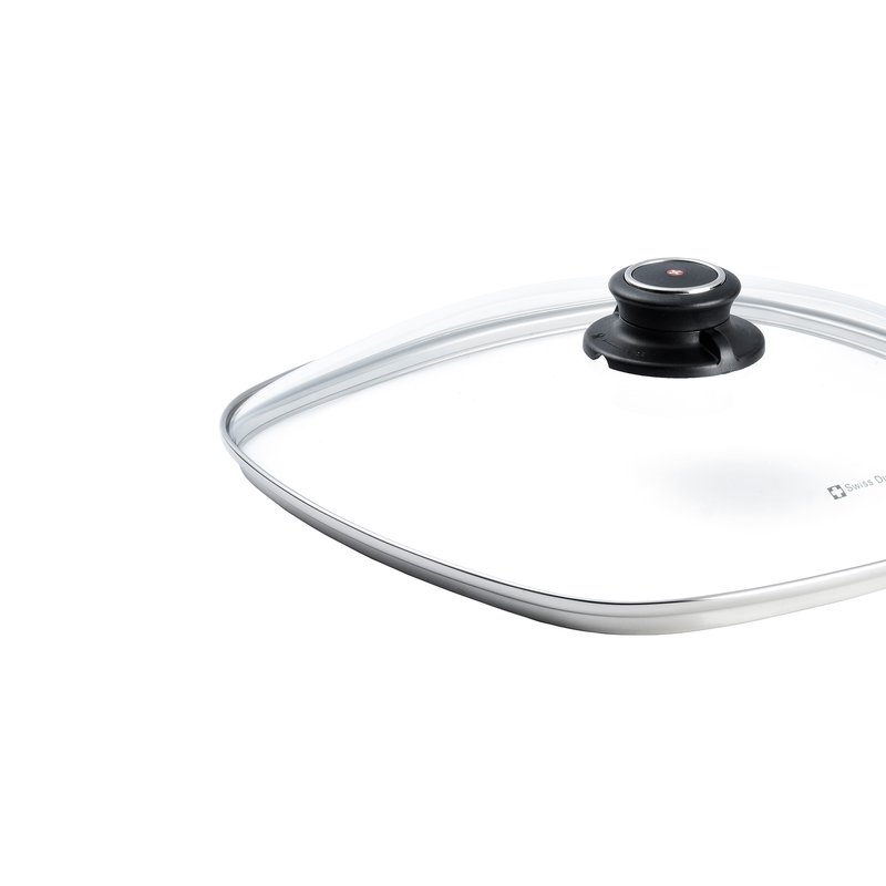 Swiss Diamond Cs228 Square Tempered Glass Cookware Lid, 11 Inch