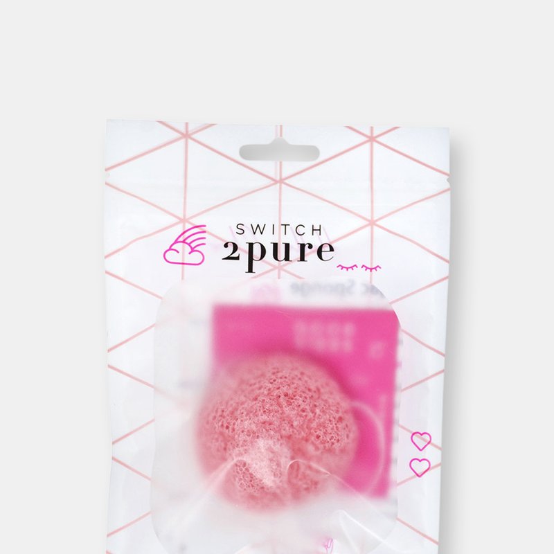 Switch2pure Round Konjac Sponge In Pink