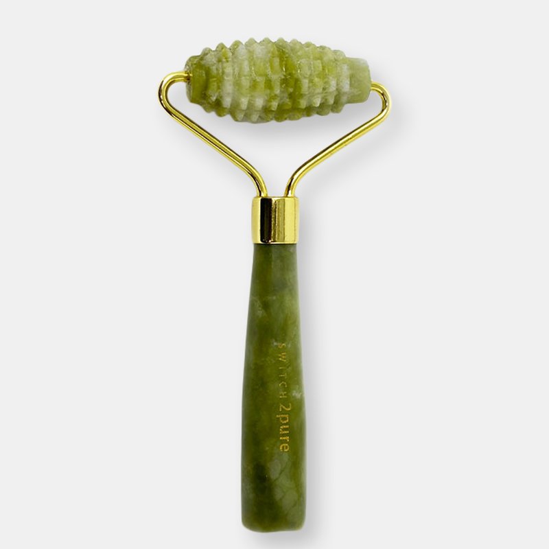 Switch2pure Single Handle Jade Crystal Roller With Ridges