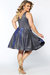 Fly Me to the Moon Party Dress - Cosmic Cobalt