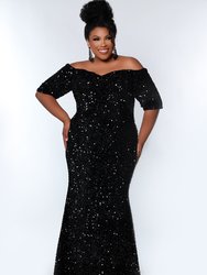 Spark Evening Gown - Onyx
