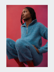 Gabrielle Knit Sweater - Light Blue