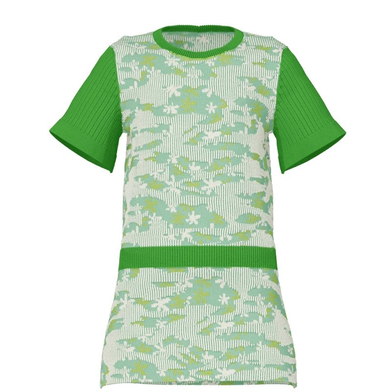 Tai&momo Tacy Jacquard Knit Dress In Green