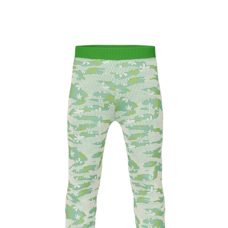 Tai&momo Kids' Terri Jacquard Knit Pants In Green