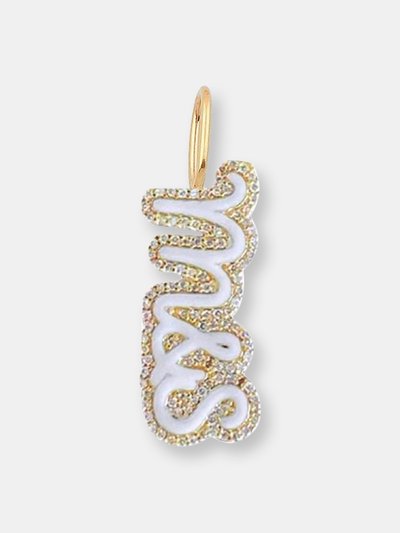 Talia's Jewels Enamel and Diamond Bubbly Initials Charm product