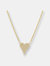 Extra Small Pave Heart Necklace - White Gold