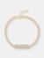 Gothic Pave Name Cuban Link Bracelet - White Gold