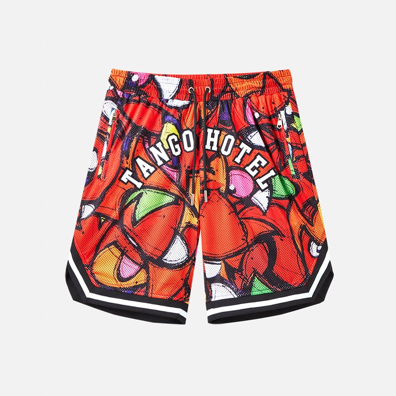Tango Hotel Mist Mesh Shorts In Red