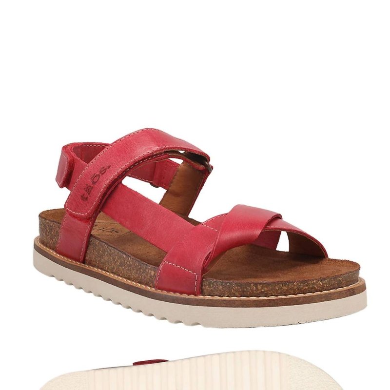 Shop Taos Women's Sideways Sandals In Red