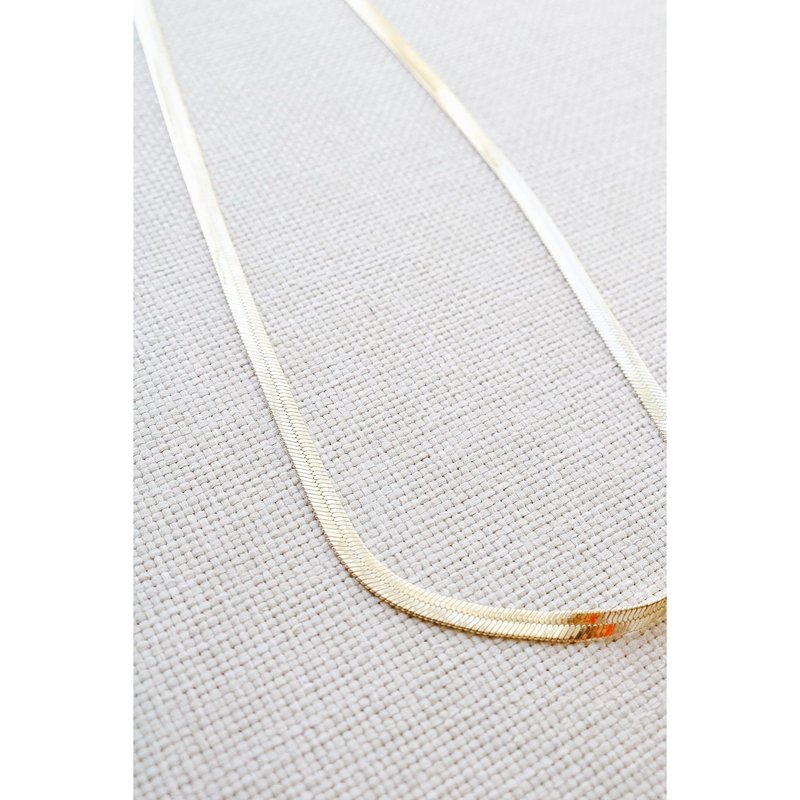 Taylor Reese Herringbone Chain Necklace In Gold