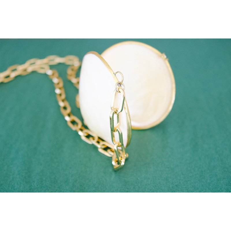 Shop Taylor Reese Pecten Shell Trinket Purse Necklace In White