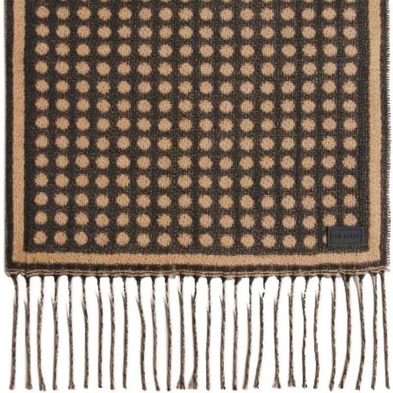 Ted Baker London Jasony Dot Woven Scarf Mxv, Camel In Brown