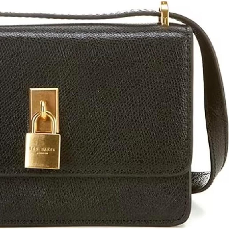 Shop Ted Baker London Ssloane-mini Shoulder Padlock Bag In Black