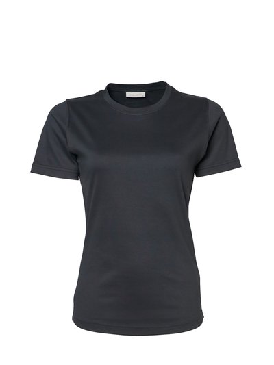 Tee Jays Tee Jays Womens/Ladies Interlock Short Sleeve T-Shirt (Dark Gray) product