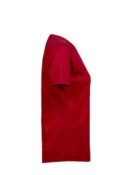 Tee Jays Womens/Ladies Interlock Short Sleeve T-Shirt (Red)