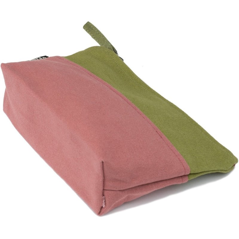 Terra Thread Canvas Cosmetic Bag In Green