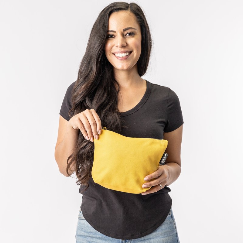 Terra Thread Eco Friendly Makeup Bag In Yellow